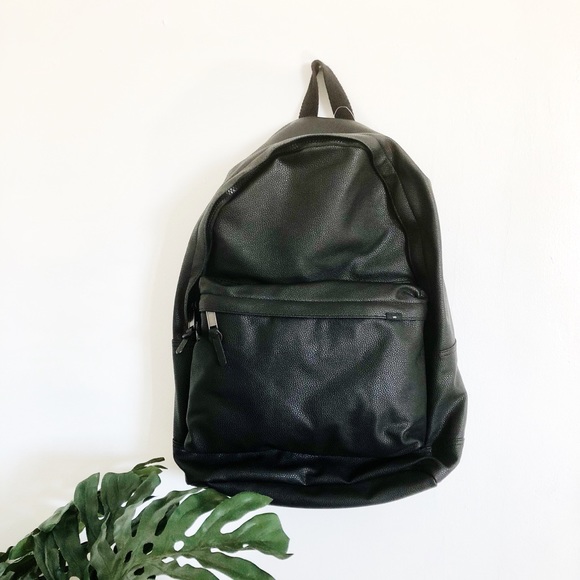 Urban outfitters black leather backpack Clearance